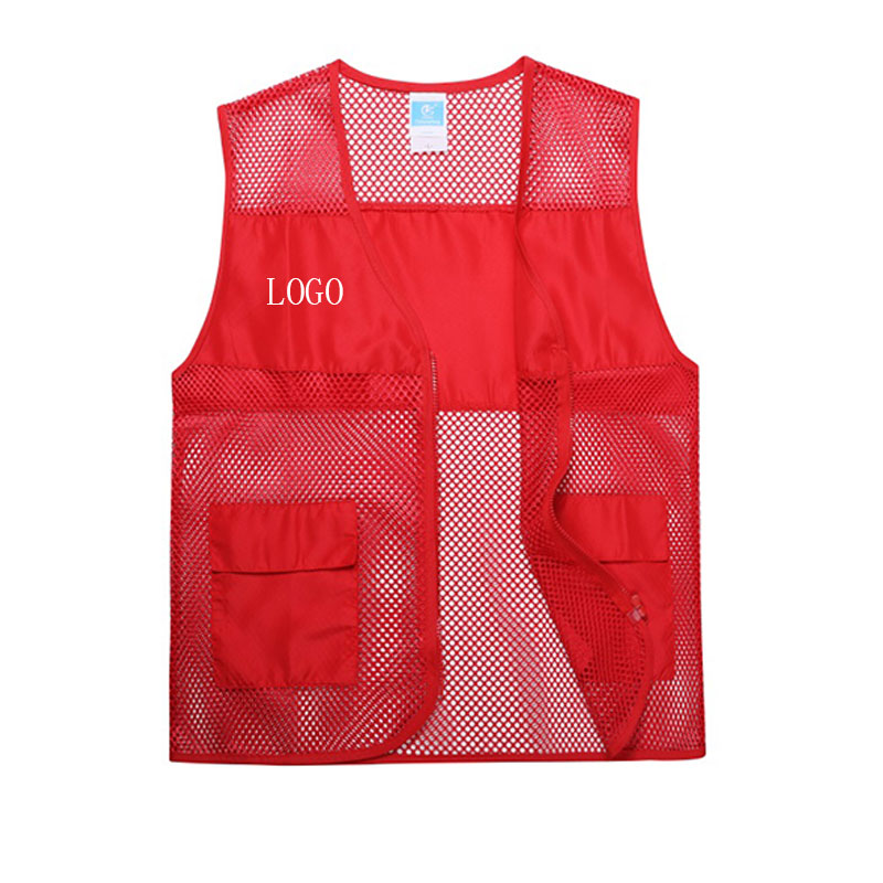 春夏工装定制透气工作服衣服网格订做印字图logo广告马甲四季通用