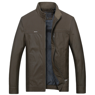 老爸秋冬季外套男士中年人40-50岁加绒加厚爸爸冬装中老年人夹克