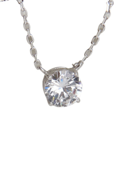 单钻锁骨S925纯银甜美学生项链