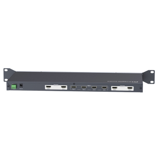朗强LKV414V2.0/LQ414  hdmi矩阵4进4出高清4K四口监控视频矩阵切换分配器带RS232串口机架式2.0版配遥控器