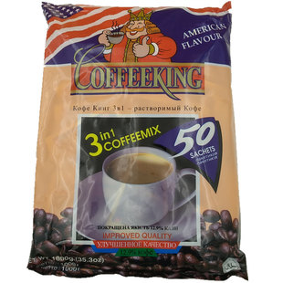 coffeeking国王咖啡粉  蒙古国进口奶香味原装3合1速溶1000克袋装