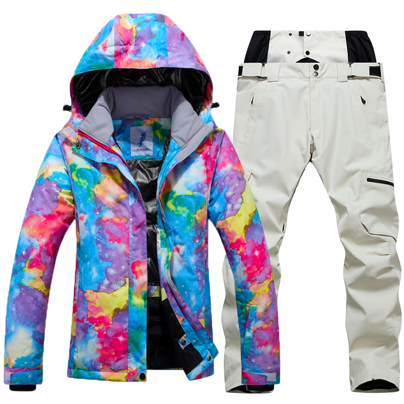 女套装冬季户外加厚保暖滑雪服