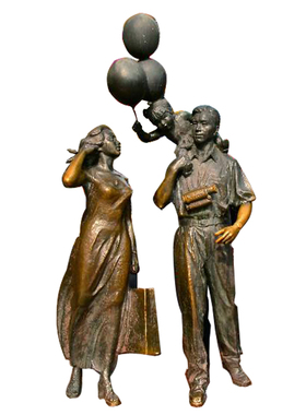 大型玻璃钢步行街景观小品雕塑