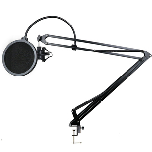 电容麦悬臂支架铁三角at2020 2035用防震架主播桌面金属悬挂架