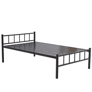 铁床单人床成人铁架床员工宿舍床1.2米铁艺床出租房用木板单层床