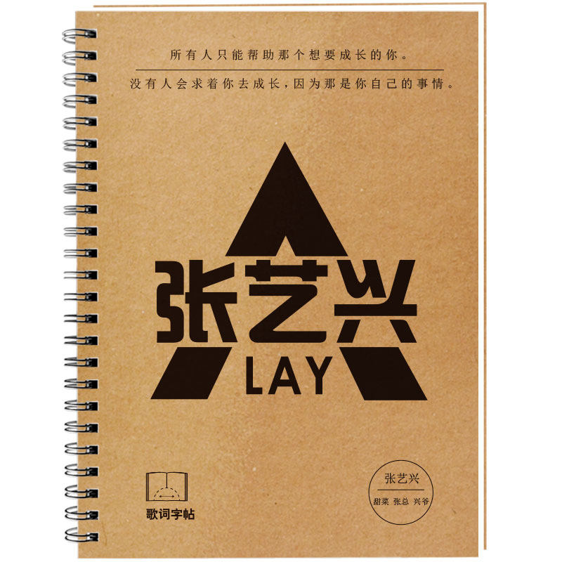 张艺兴歌词本粉丝应援物学生字帖
