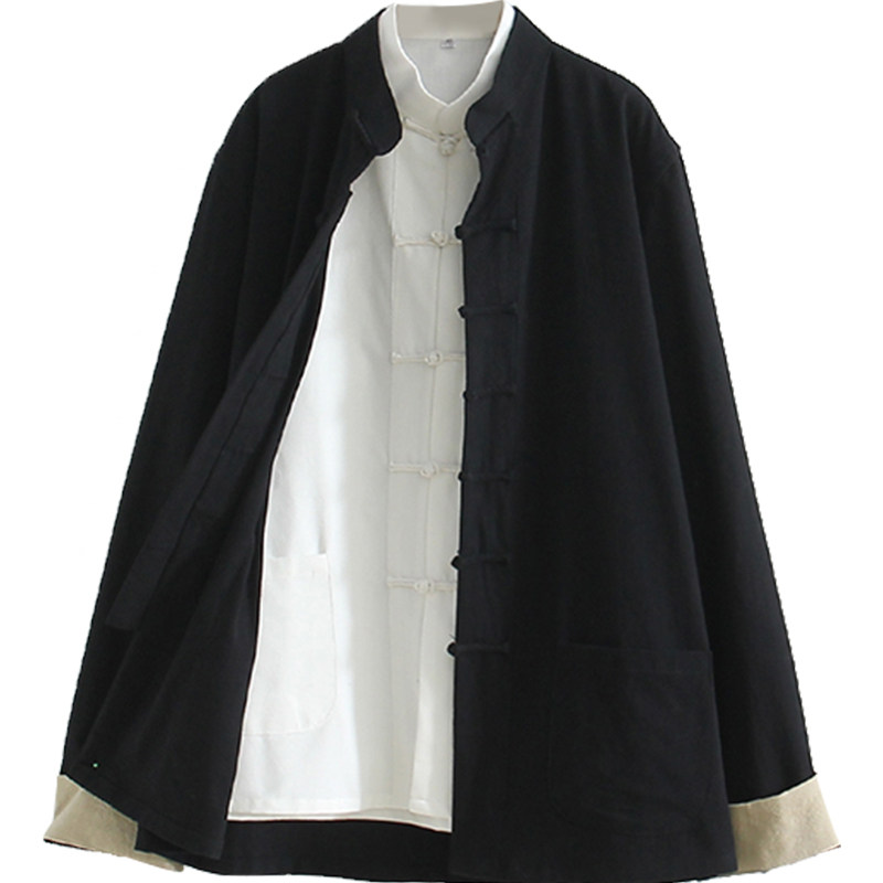 棉麻长袖中式秋季复古汉服唐装