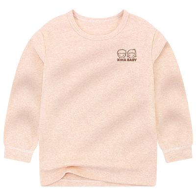 男童单件外穿彩棉春装圆领秋衣