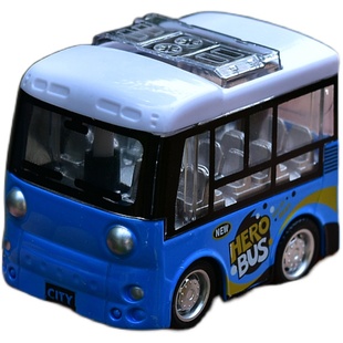 合金回力小汽车玩具车模跑车越野车客车快乐小巴士吉普车迷你Q版