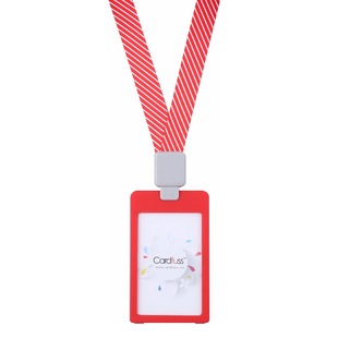 卡仕达磨砂翻盖式卡套配伸缩扣挂绳定制工作证伸缩打卡拉伸工作牌学生卡饭卡水卡挂牌员工胸牌参观活动识别证