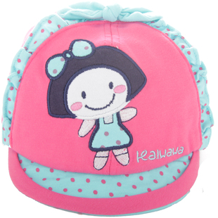 婴儿帽子春秋季薄款夏遮阳帽韩版男宝宝女孩鸭舌帽嘟嘟啦品牌特价