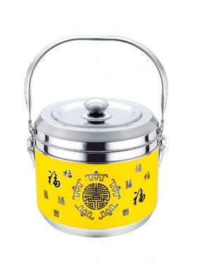 五福临门皇膳锅免火再煮锅7L包邮不锈钢焖烧锅汤锅节能锅保温桶