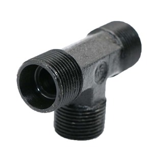 液压配件高压油管过渡接头外丝三通公制M12/14/16/18/22/27/30/39