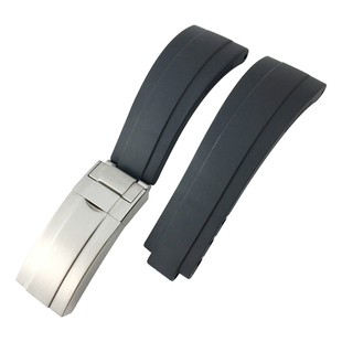 硅橡胶表带适用劳力士玫瑰金迪通拿游艇名仕华为GT精工绿水鬼20mm