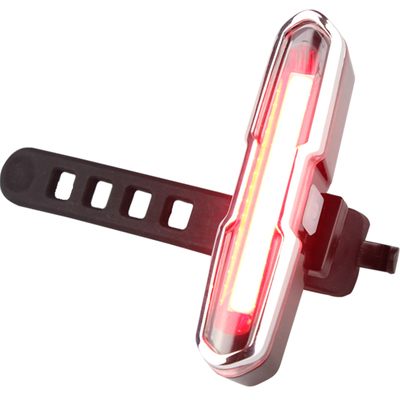 096双色自行车尾灯USB充电山地车配件警示灯夜骑行装备防水后尾灯