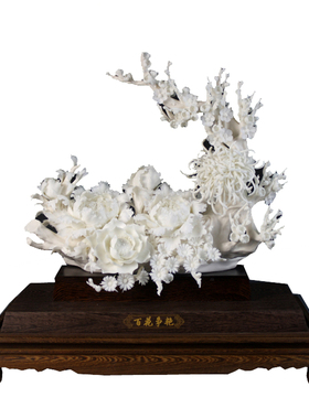 花卉雕塑居家大师作品德化陶瓷