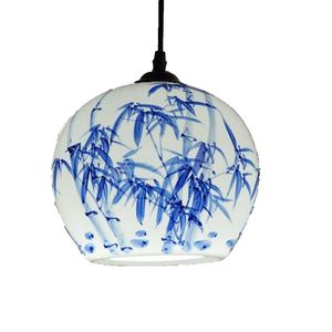 景德镇中式薄胎陶瓷灯具卧室书房客厅餐厅婚庆装饰单头中式吊灯