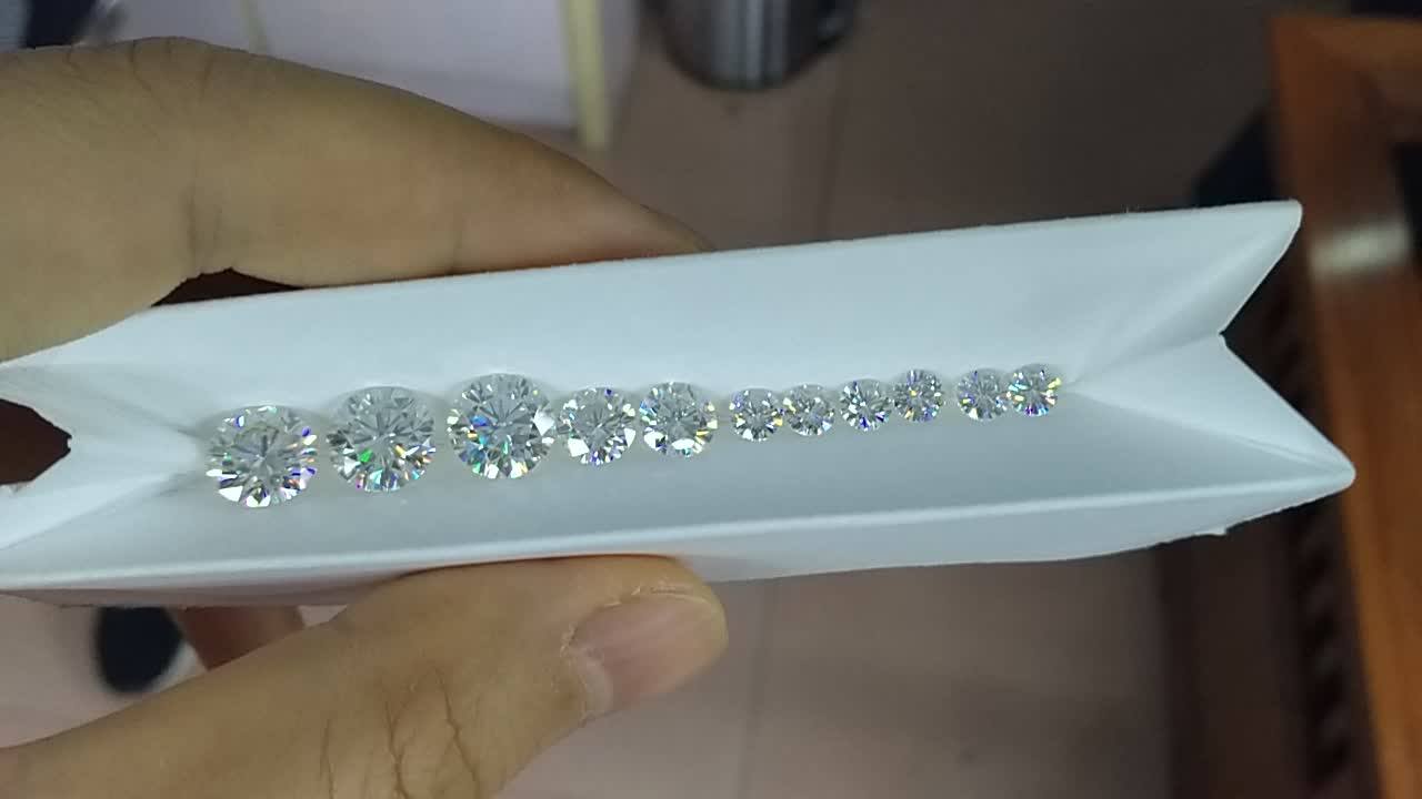 Stargem Moissanite ef/gh/ij Color Diamond Cut Round Moissanite,Near