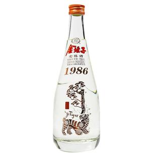金坛子 高度白酒1986安徽古井镇52度光瓶老酒500ml 浓香型白酒