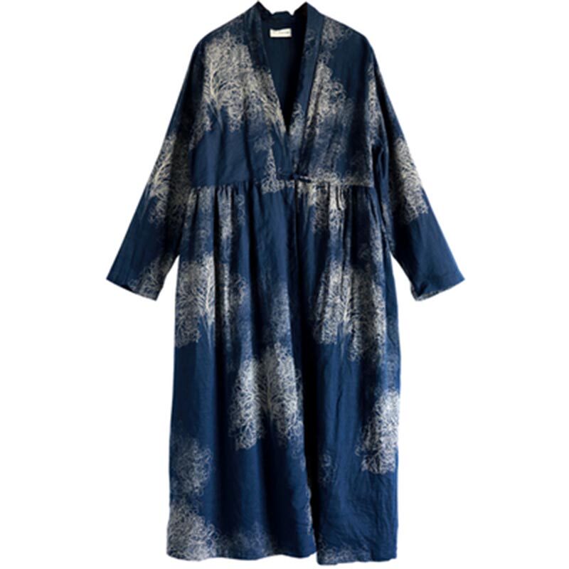 宽松风衣女印花汉服外套长款春秋