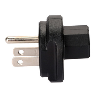 美标转品字尾C13三孔笔记本电源适配器旅行便携无线插头替品字线