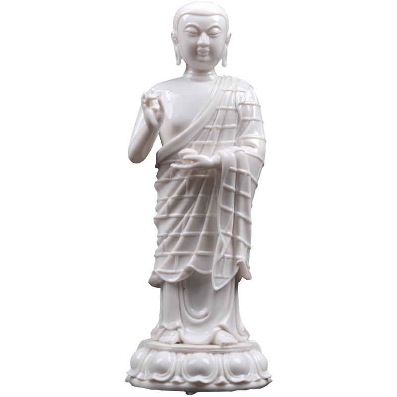 戴玉堂陶瓷摆件《藏传师徒三尊》释迦牟尼目犍连舍利佛尊者佛像