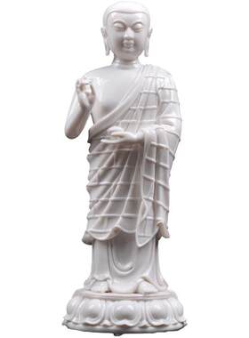 戴玉堂陶瓷摆件《藏传师徒三尊》释迦牟尼目犍连舍利佛尊者佛像