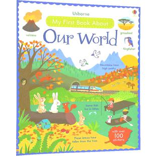 Usborne 原版英文My First Book About Our World我们的世界单词贴纸书 尤斯伯恩图书原版进口英语绘本单词幼儿早教英语启蒙绘本3+