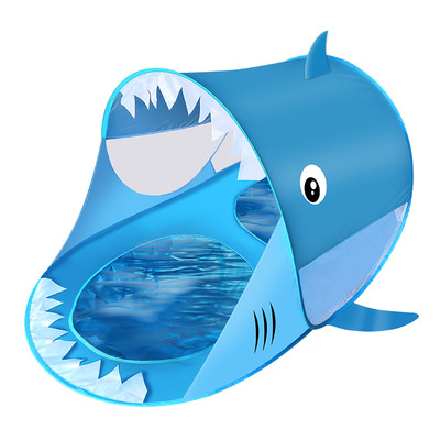 全自动小孩防晒戏水鲨鱼沙滩帐篷