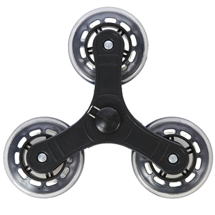 家乐比原装耐磨橡胶轮购物车买菜车轮子通用PU三角轮爬楼梯水晶轮