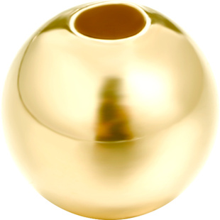 S925纯银转运珠子银珠手工编织项链手链diy串珠散珠银豆18K金配件