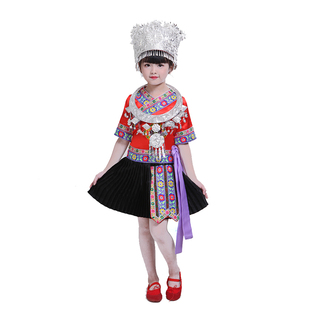 苗湘银饰苗族头饰项圈手镯耳环苗族侗族服装银饰帽子项圈流行首饰