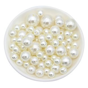 仿珍珠diy散珠配件圆珠项链串珠大小手工珠子饰品装饰玉珠假珍珠