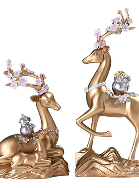 北欧风格福鹿电视柜软装饰工艺品