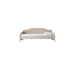 美式乡村实木儿童沙发床法式复古布艺软包儿童床带储物箱床拖床