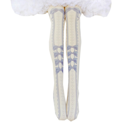 蝴蝶lo娘结连裤袜洋装少女袜子