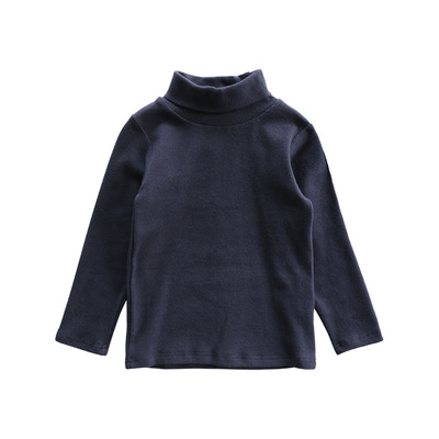 纯一良品男女童磨毛高领打底衫冬