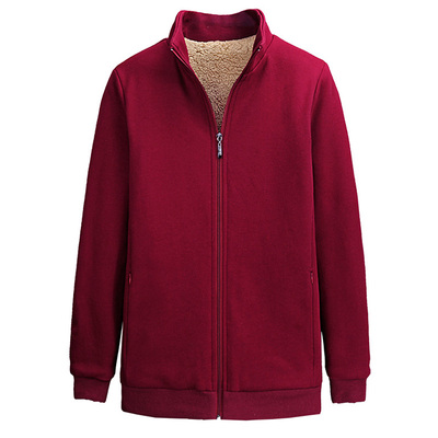 裁诺休闲风运动加绒加厚拉链开衫