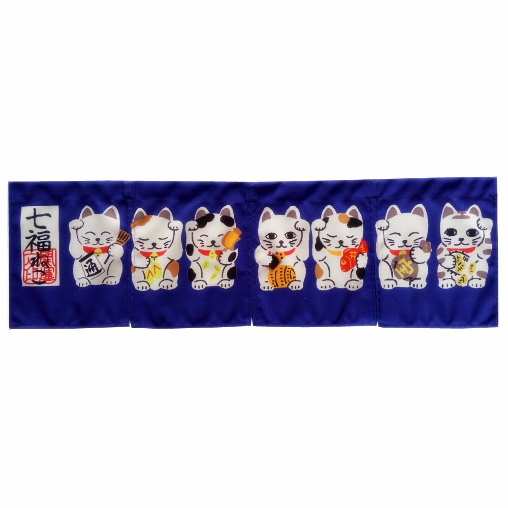 招财猫日式门帘装饰布帘挂帘半帘
