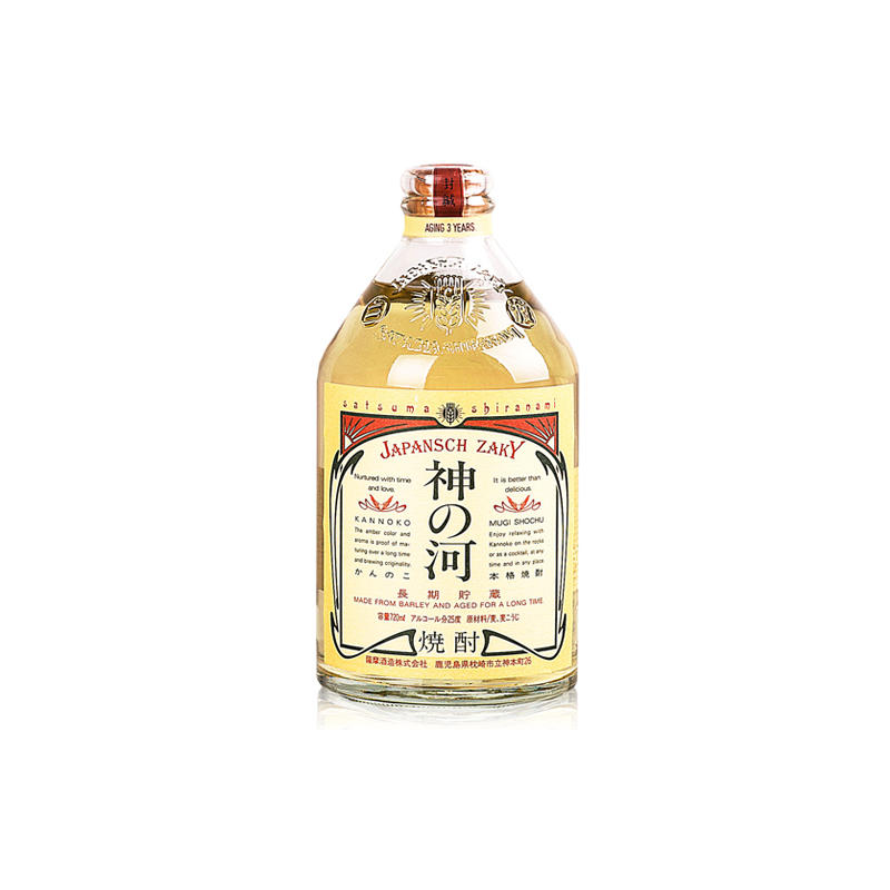 包邮清酒日本原装进口神之河神之湧烧酒大麦本格长期贮藏酒720ml