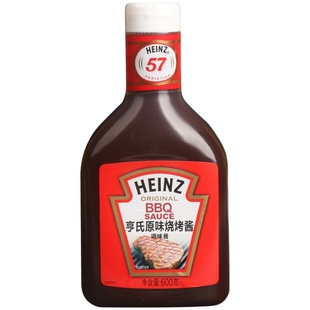 亨氏原味烧烤酱600g*3瓶 BBQ SAUCE果木烟熏腌料烤肉腌肉酱牛排酱