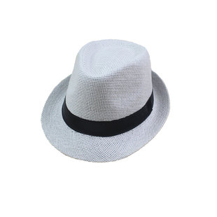 儿童爵士帽潮宝宝帽子草编礼帽男童遮阳帽草帽女夏天的小凉帽包邮