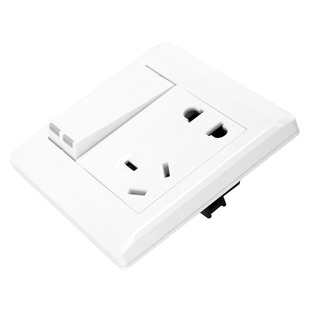 飞雕86型暗装二开五孔两开5孔二位双控2开插座双开关带五孔面板