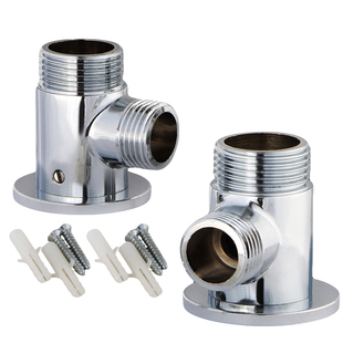 全铜淋浴花洒暗装改明装接头加厚龙头移位4变6分转换固定底座配件