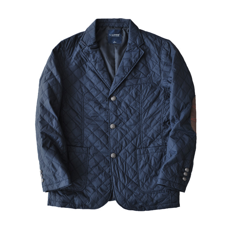 薄棉服保暖潮流简约休闲西服耐磨防水男士单件外套撞色拼接小西装