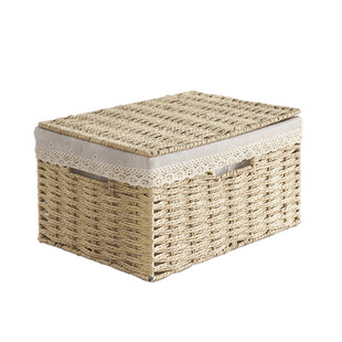 定制收纳箱编织收纳筐电视柜抽屉玩具收纳盒储物箱订做篮子尺寸