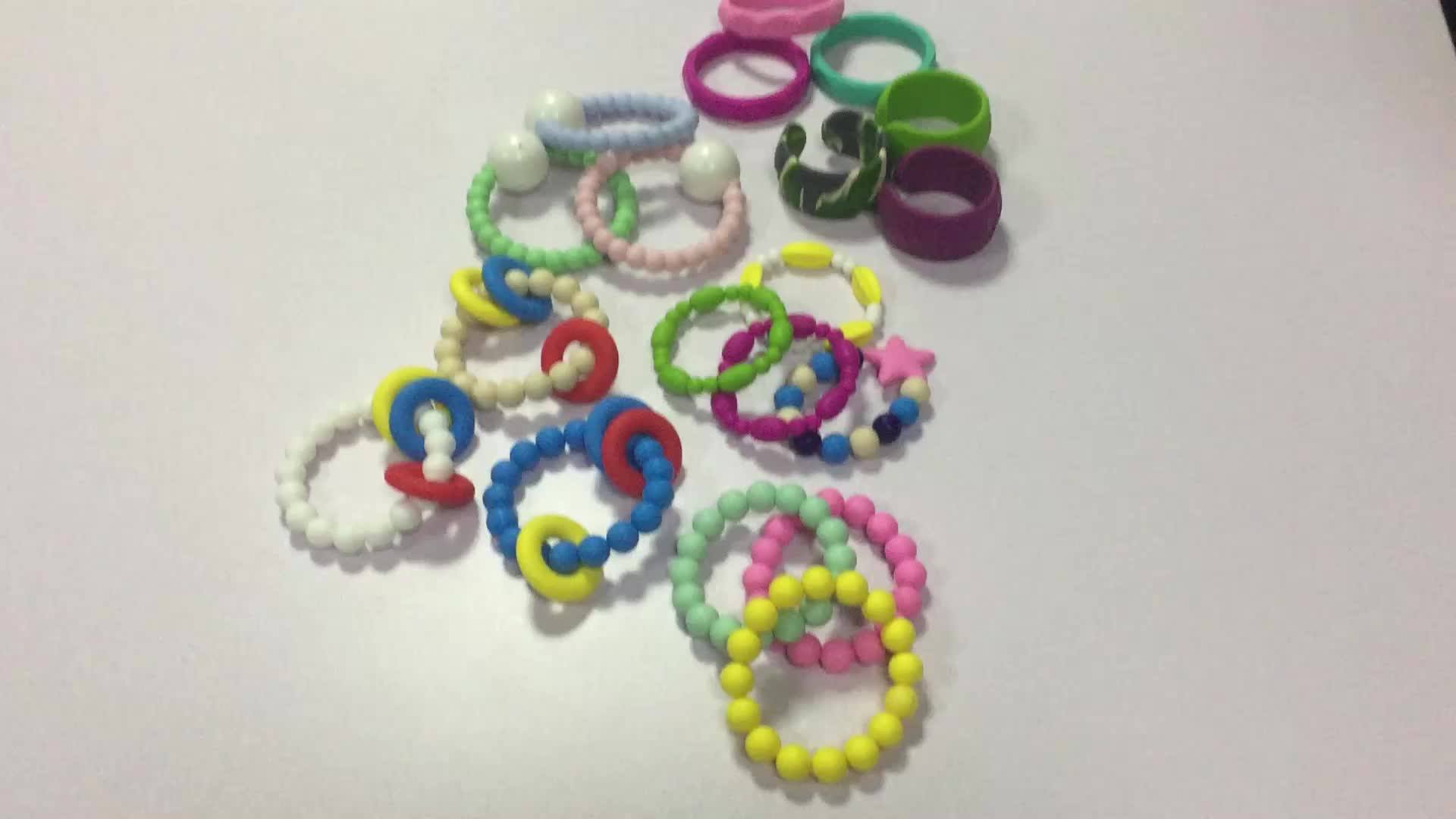 New Design Bead Rubber Bracelets For Moms And Babys Silicone Bead