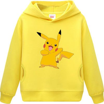 带帽加绒加厚小童黄色卫衣