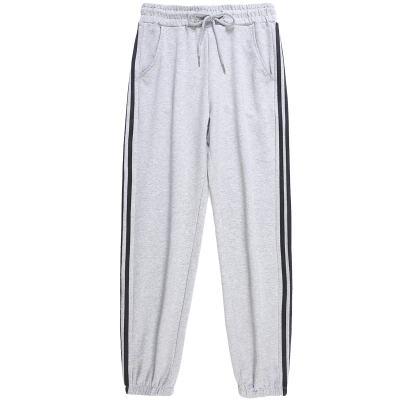 宽松束脚春秋纯棉八分三条运动裤