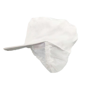 食品帽防尘帽透气食品加工车间男女白色帽子防掉发卫生帽涤卡网帽